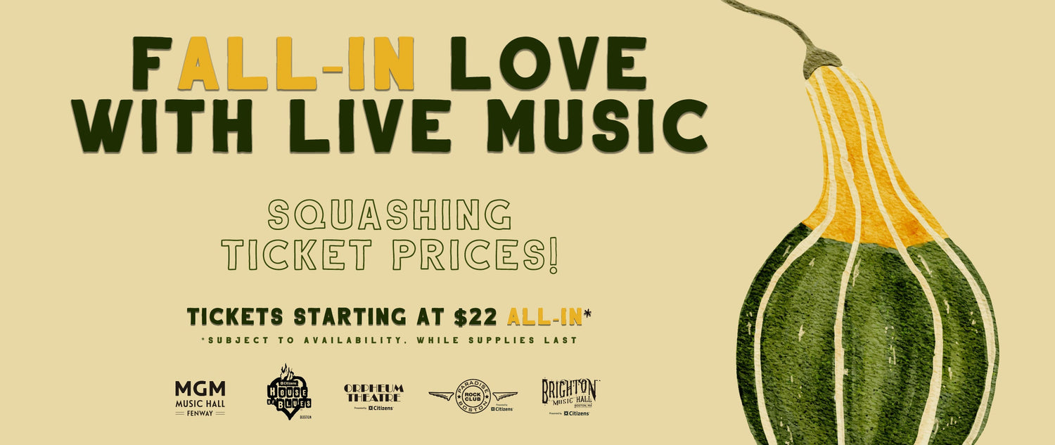 Crossroads Presents Announces FALL IN LOVE WITH LIVE MUSIC Ticket Offer for Upcoming Shows in Boston