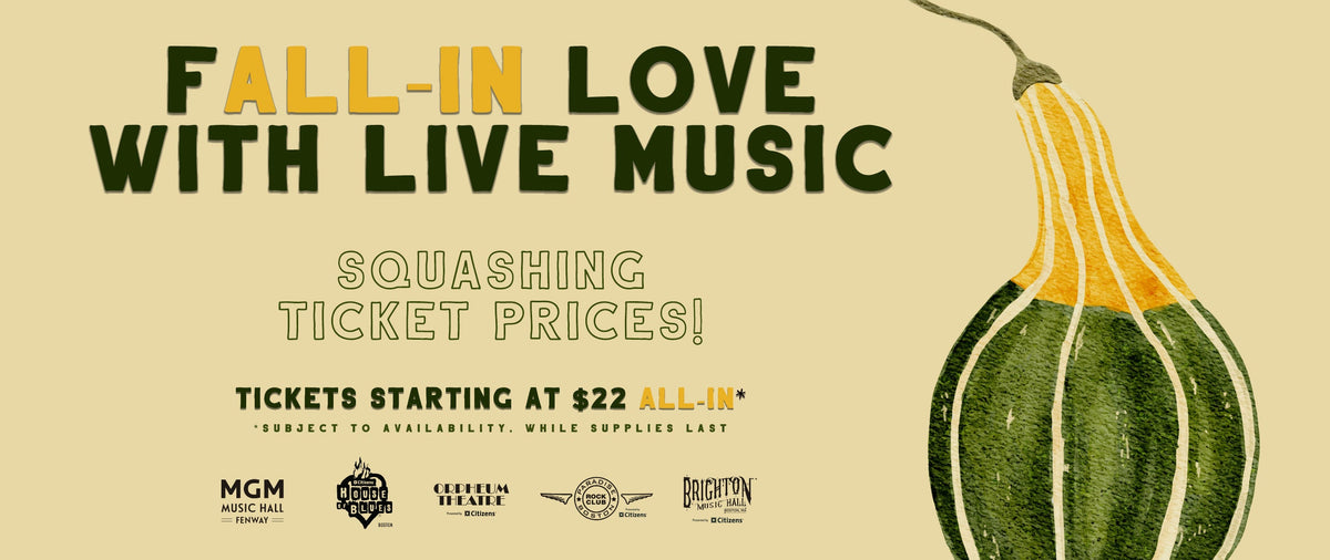 Crossroads Presents Announces FALL IN LOVE WITH LIVE MUSIC Ticket Offer for Upcoming Shows in Boston
