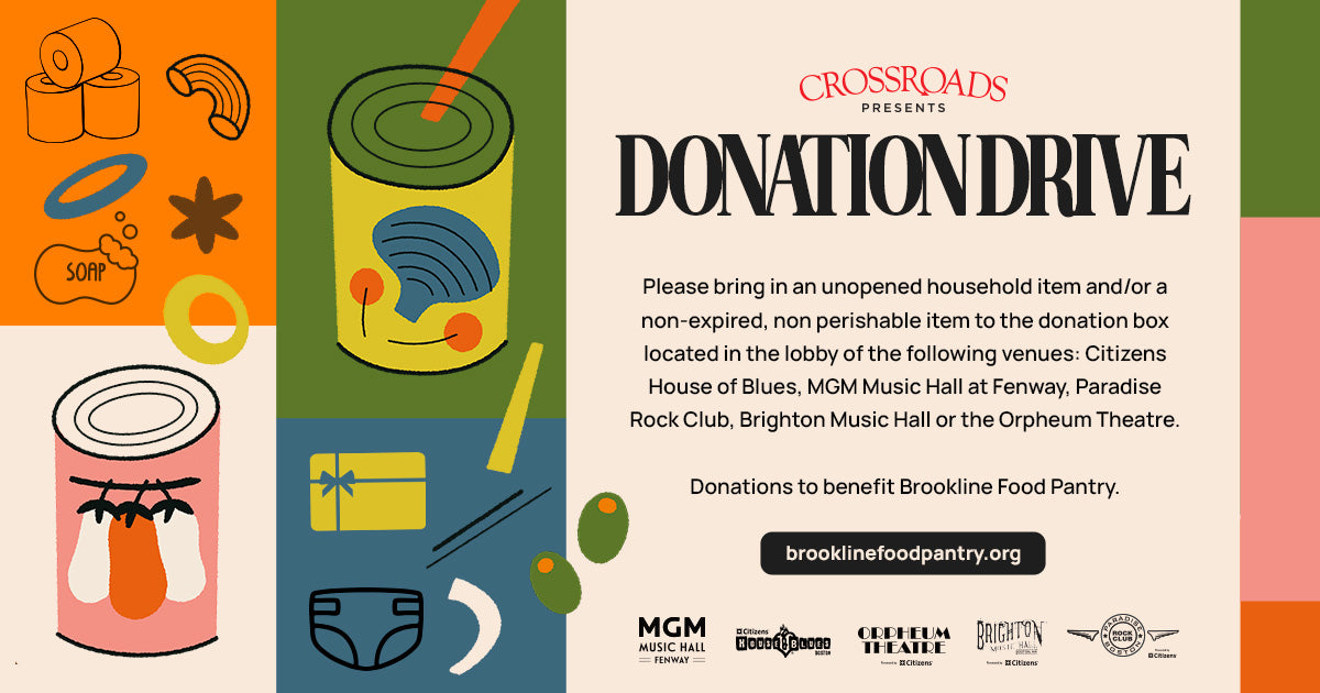 Crossroads Presents Announces Donation Drive To Support Brookline Food Pantry